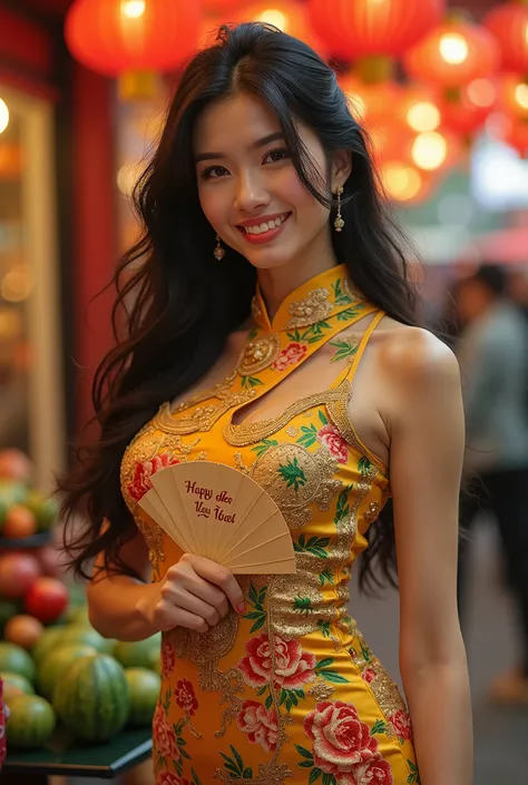 Full body close-up portrait, realistic image, super sharp and delicate details of an extremely beautiful Vietnamese girl with a seductive body with big white breasts and an extremely beautiful, meticulously sharp face with big black eyes, light pink lips a...