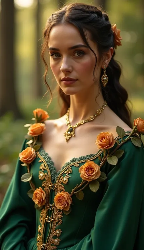 Margaret Tyrell - Game of Thrones ,Icon Aesthetic Golden roses wrap around a sleek emerald gown, each bloom sculpted to emphasize gentle curves and feminine grace. Margaret Tyrell - Game of Thrones Icon Aesthetic highlights a warm gaze that pairs confidenc...