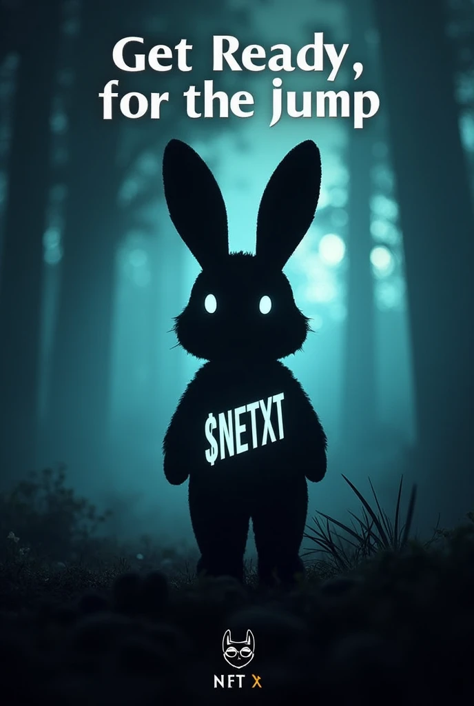 text:  logo “Something big is about to happen .  Only the most attentive will discover the rabbit's secret...  🐇 #NETXT ”
Visual:  Mascot silhouette with the  $NETXT ,  on a mysterious background with the phrase “Get ready for the jump”.