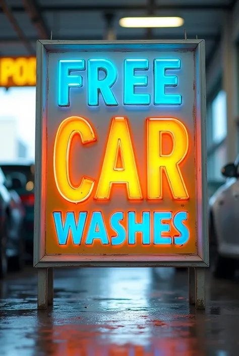 Let it say free washes on the sign