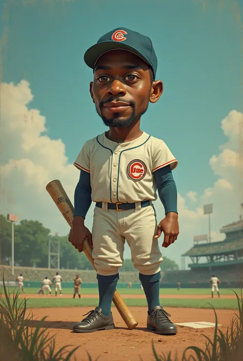 Jackie Robinson  with a third eye full body in picture 