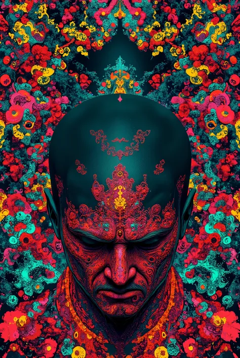 
Fractal monk infinitely repeating at every scale, reminiscent of casey weldon, ben templesmith, vibrant chaos, dao trong le, deep teal and burgundy, ultra-detailed,