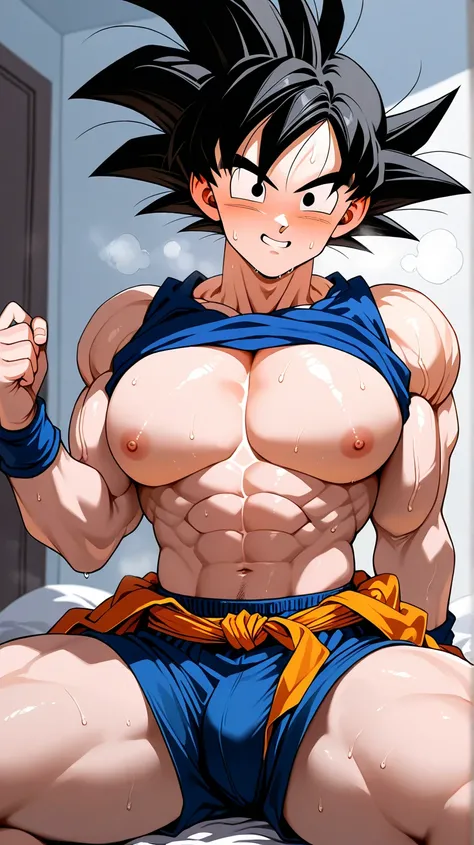 Goku man from Dragon Ball Z in underwear