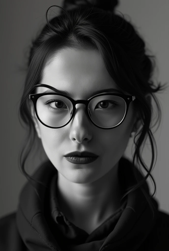 Remove the glare stripes from the lamp on the glasses, make the photo more monochrome improve photo quality 