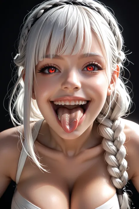 (date:20250121, By:Joulios) Masterpiece, source_anime, top-quality, perfect anatomically, correct anatomy, sharp focus, 4K,8K, anime girl, ultra detail, 2D,1girl, pale skin girl, colored skin:white2.0, white hair, white eyebrow, white eyelashes, single bra...