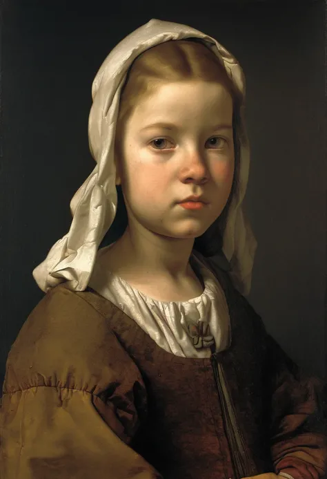 young girl, творческая импровизация (Created by Otto-Marseus-van-Schrieck)