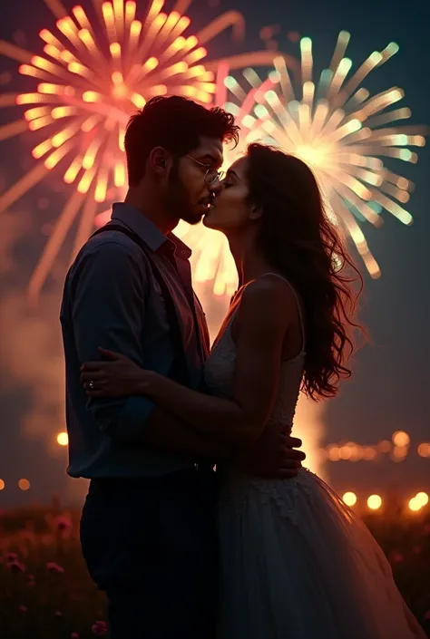 Make us kiss with fireworks in the background 