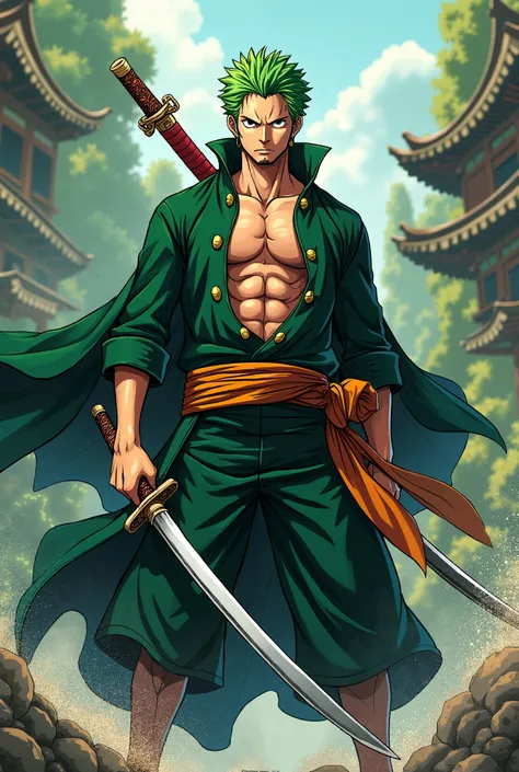 Zoro a anime character try to portray him in my logos