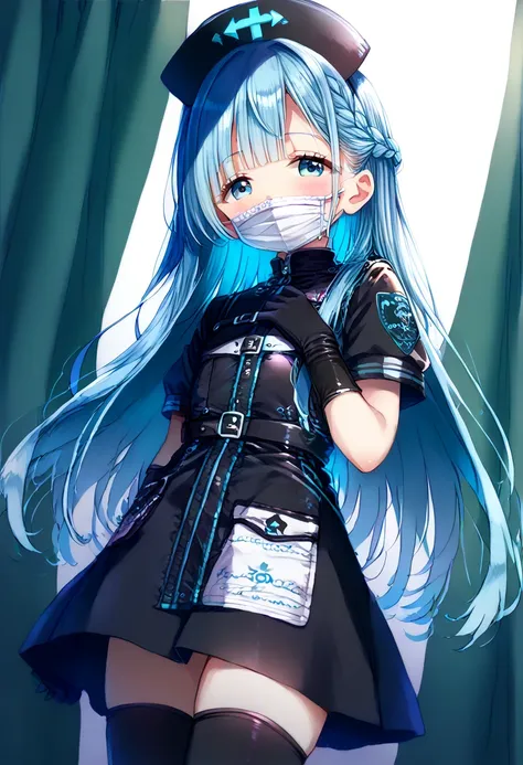 masterpiece, best quality, extremely detailed, (illustration, official art:1.1), 1 girl ,(((( light blue long hair)))), ,(((( light blue long hair)))),light blue hair, , long hair ((blush)) , cute face, masterpiece, best quality,(((((a very delicate and be...