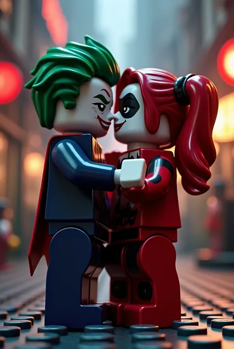 Le joker et Harley Quinn amoureux thème Lego 