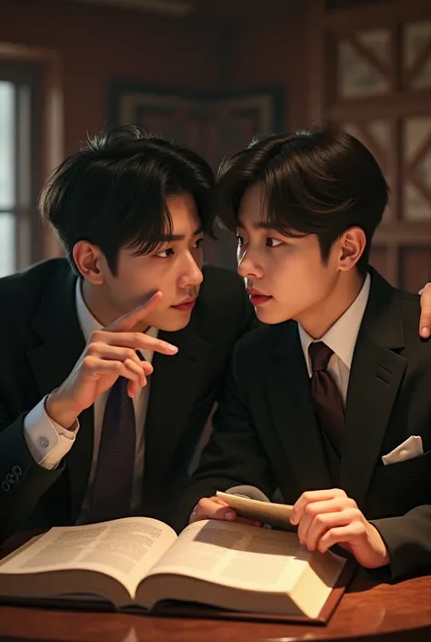 A story cover. Jeon Jungkook as a professor and Kim Taehyung as a student