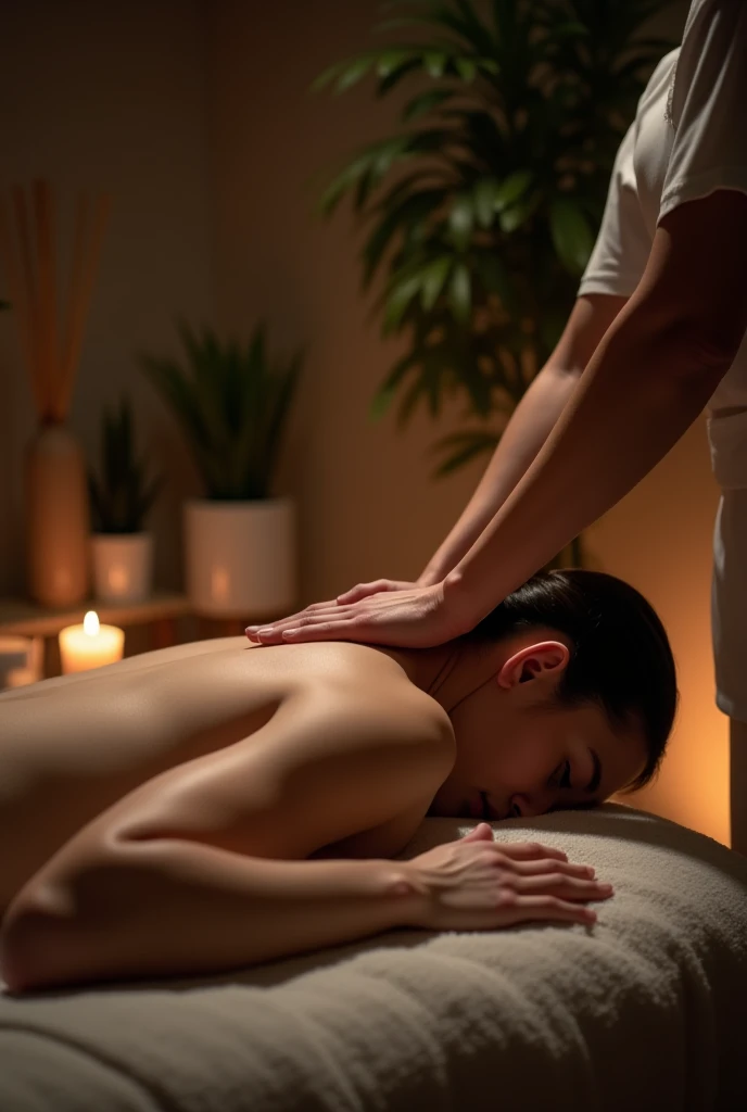 Relaxing back massage