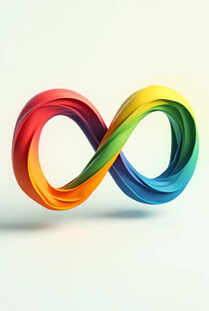 Draw the infinity symbol with the colors red, green,  yellow and blue