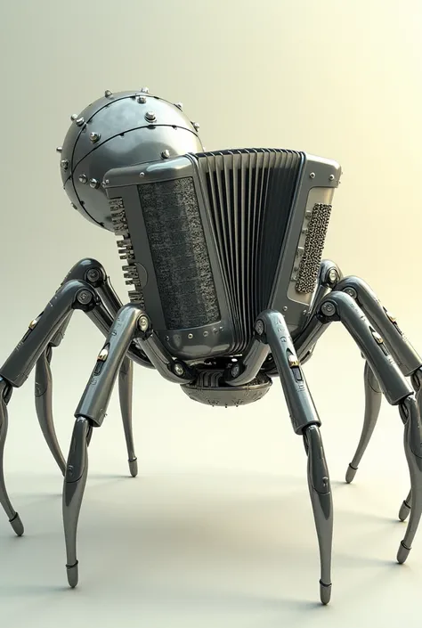 image for logo  .Piano accordion with spider legs 