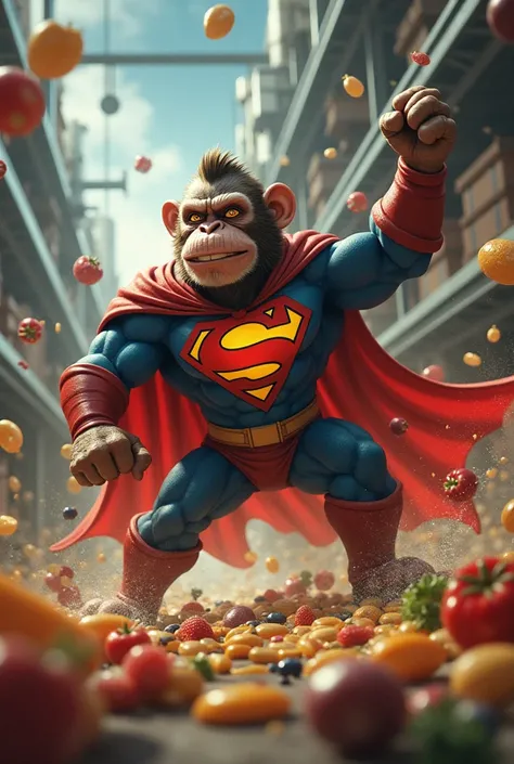 The super powerful s and the crazy villain monkey in the food industry