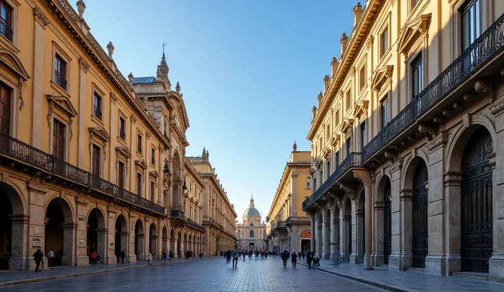 After the earthquake of 1693 ,  Catania was rebuilt in Sicilian Baroque style ,  with buildings characterized by ornate facades and abundant use of black lava stone.  The Via dei Crociferi is a notable example ,  lined with churches and palaces that displa...