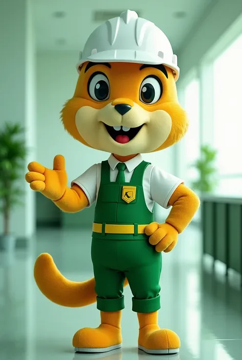 Create a mascot for the public prosecutor's office in Mato Grosso for Worker's Safety and Health Week, using green and white color, That it isn't .