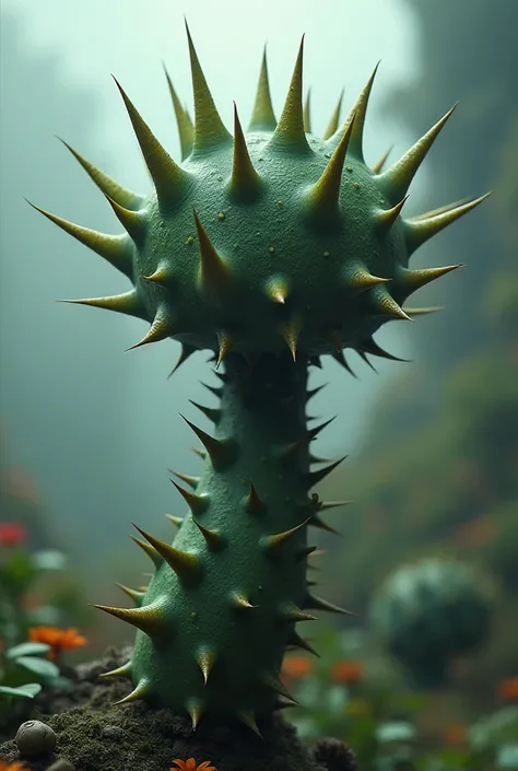 Other-dimensional prickly plant