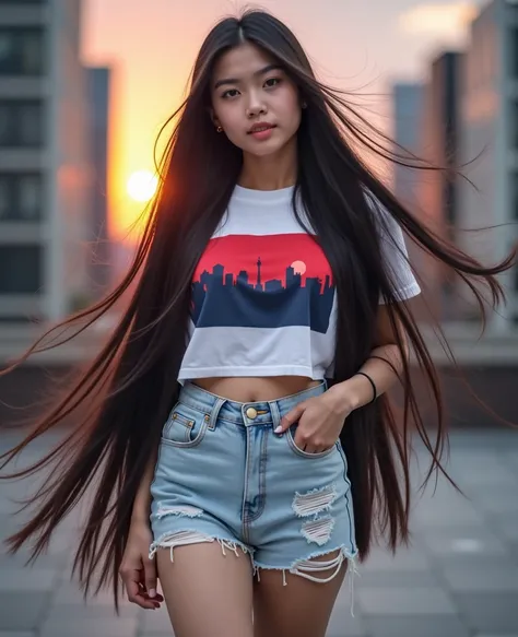   best mobile wallpapers Award-winning portrait wallpapers, the front view is a vertical image., All photos  ,    Southwest Asian Girl With Round Face  ,Age 25 years,  T-shirt in red and white with a dark blue print, with graphic pime, " Artueam 90s," Brig...