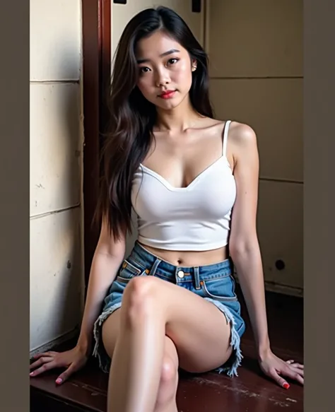   best mobile wallpapers Award-winning portrait wallpapers, the front view is a vertical image., All photos  ,    Southwest Asian Girl With Round Face  ,Age 25 years,  White T-shirt with a dark blue print, with graphic pime, " Artueam 90s," Bright colors ,...