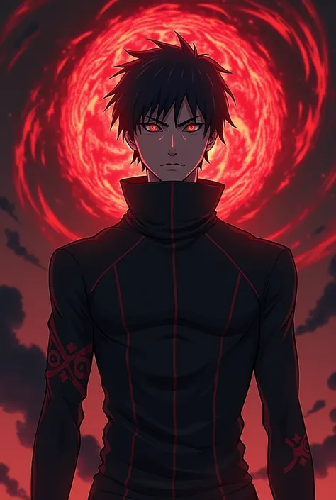 Pietro Uchiha Manguekyo Sharingan Anime Black Clothing