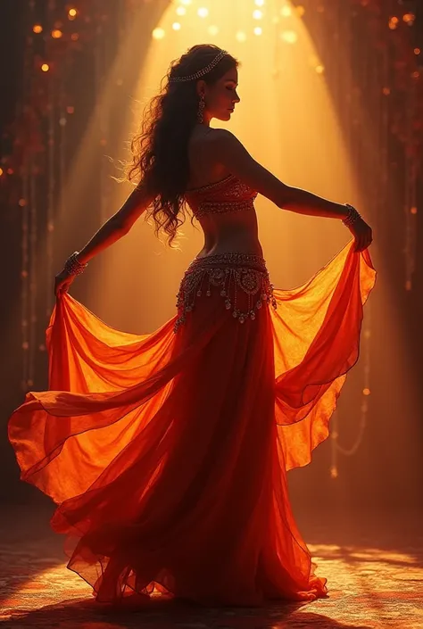 Feminine doing belly dancing