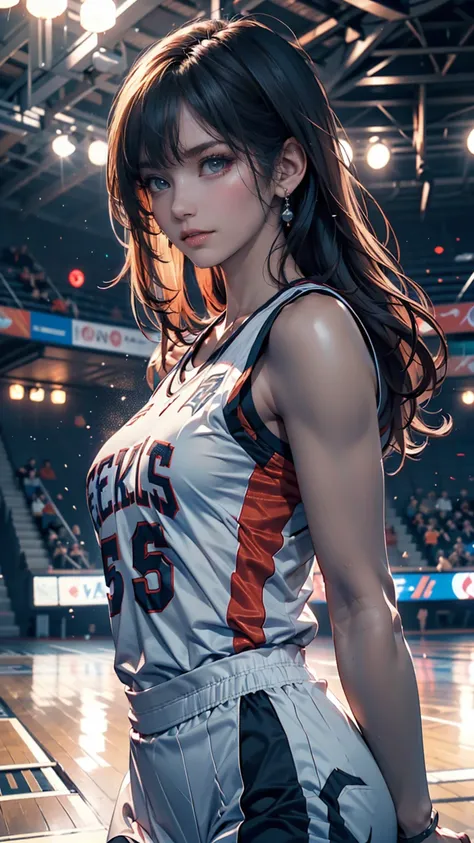 (8k,  best quality, masterpiece:1.2), ( is present, photo- is present:1.37),  more details, best quality,   super high resolution ,  professional lighting,  photon mapping,  radiosity,  physically-based rendering ,  cinematic lighting ,  basketball court, ...