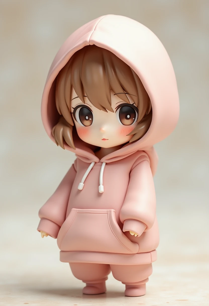 パーカーを着たかわいいEnako　２Head to Body　 nendoroid style 　 plastic　Enako