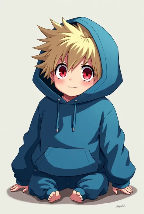 Bakugo mini sink in big blue hoodie horizontal photo