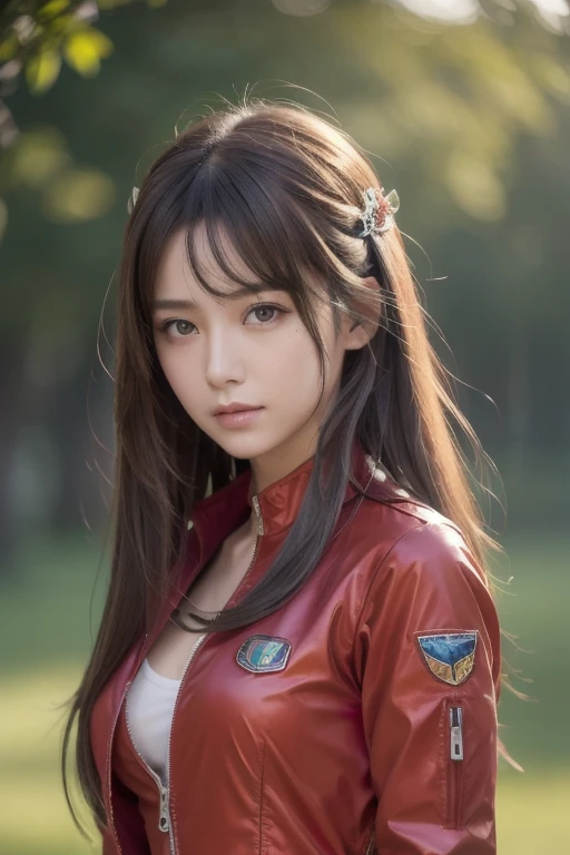 (8k,  top quality, Masterpiece:1.2),  ultra detail , Masterpiece,  Realistic Lighting ,Masterpiece,  top quality, Masterpiece,  Official Art, Extremely Fine CG Unity 8K Wallpaper ,  beautiful eyes in every detail  ,  light on face,  One Girl , Asuka, upper...