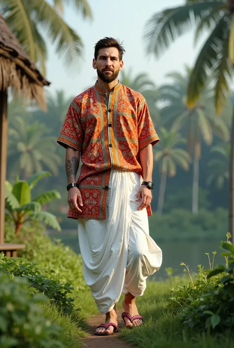 Messi dressing in kerala style
