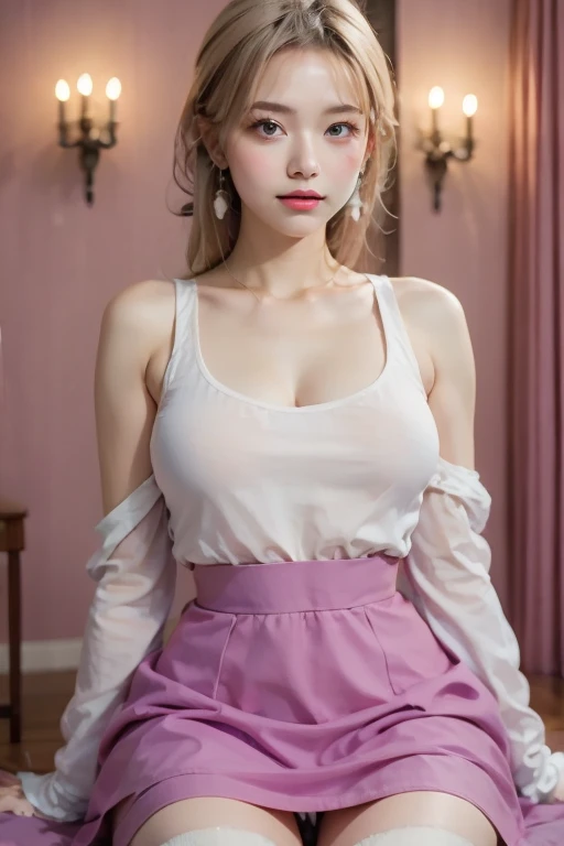 1名woman性, 性感的18歲woman孩, woman, 姊姊的head, beauty face, gorgeous, beauty, beauty, beauty face,  white skin , component,     Blonde Hair,   Blue Eyes,   full of shiny lips , Big lips, Thick lips, Half-open lips   , Light pink lip gloss   , [, Slim thighs, 熟wom...