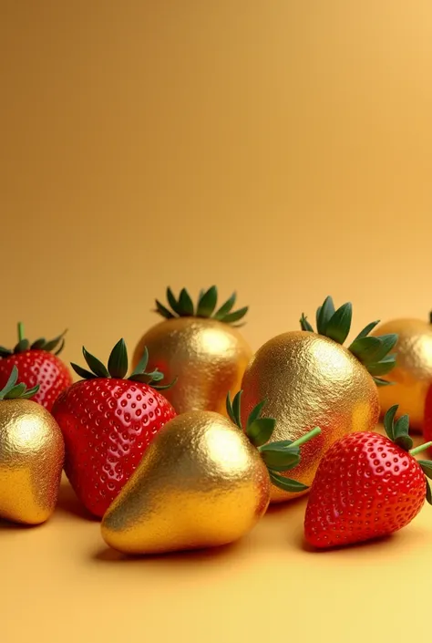 Gold-coated strawberries