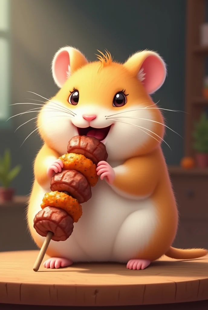 Kebab-eating hamster