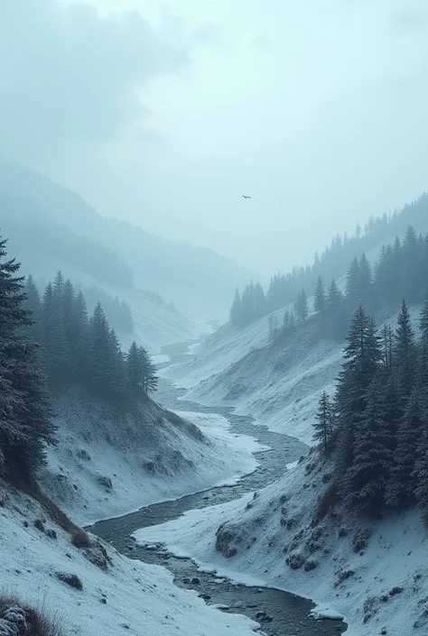 Cinematic photo background of Bangladeshi hill in winter season 