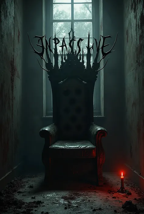 Onpassive logo writing and chair with horror rooms