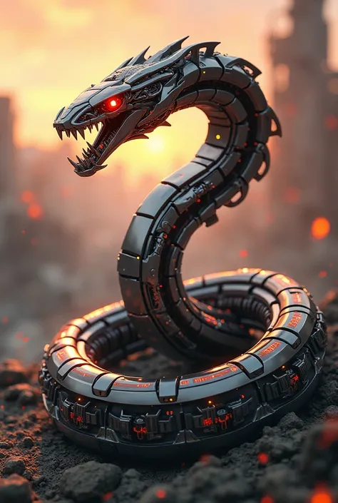 Make image ironman inspired  snake