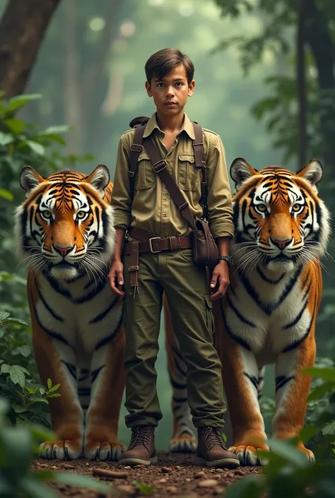 Dashing youth alongside tigers