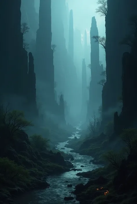 Beautiful dark environment