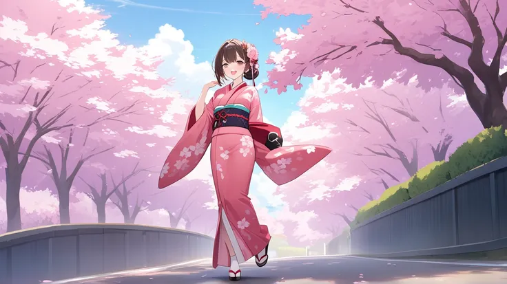 Cherry blossoms  kimono