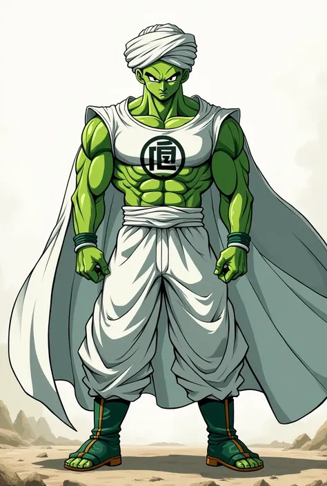 Piccolo from dragon ball with messenger Logo on his shirt 