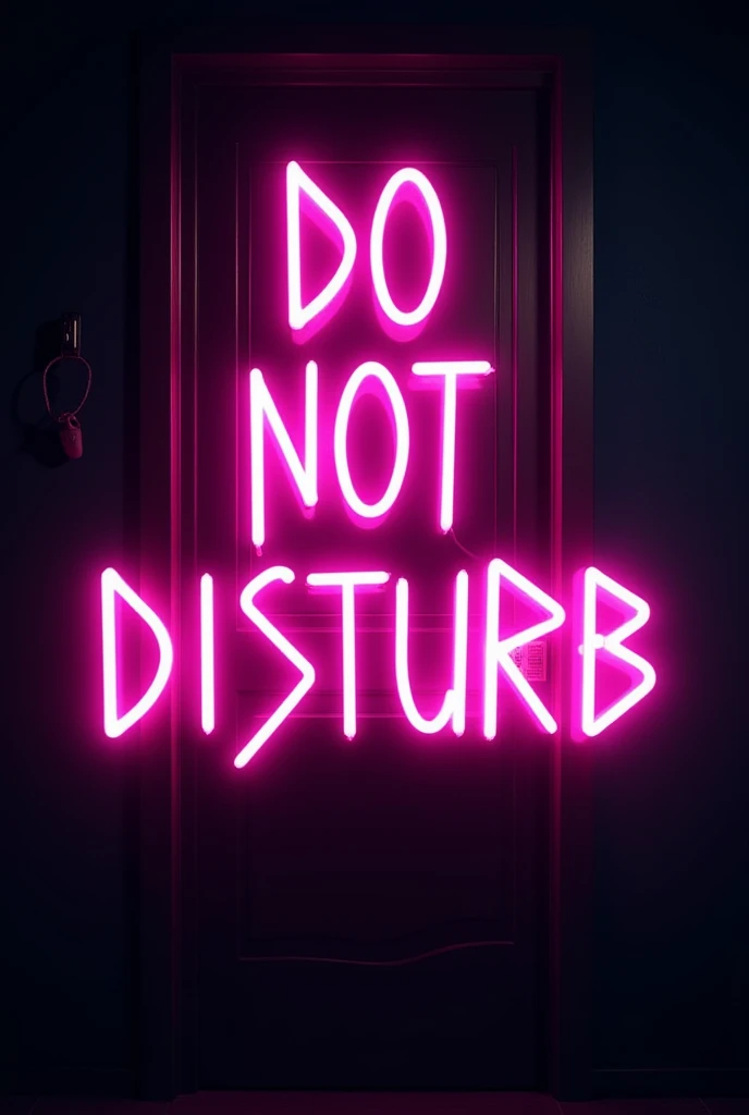 An A3 size poster with Squid Game style letters do not disturb in the shape of neons 