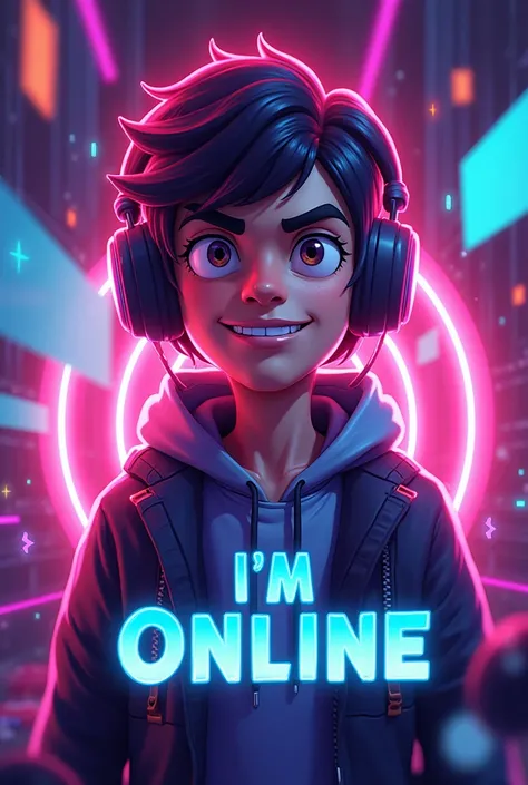 An A3 poster that shows I'm online with a gamer style 