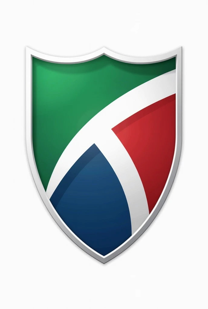  Shield soccer team, Green white blue and red, Written "Humaita ",  white background, modern style