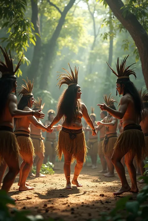 A tribe paying homage to their God with drums and dances