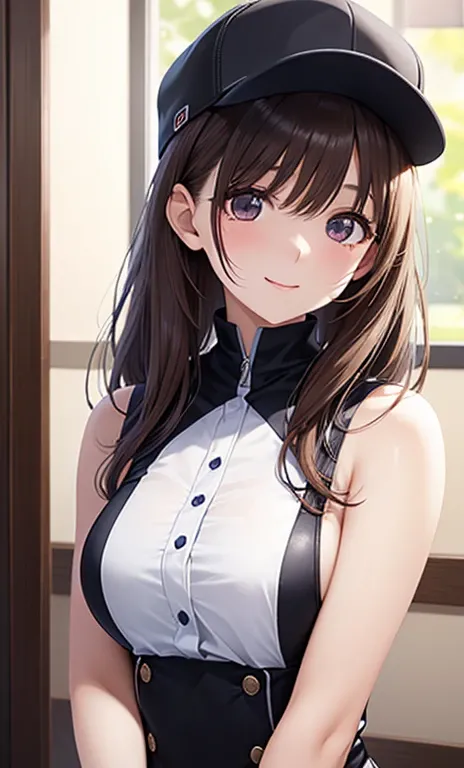 anegasaki nene、 shiny maroon hair,  ( brown pretty eyes 、 sparkling eyes , Fine grain)、smile、 super detailed eyes、 very detailed face,  very detailed eyes,   (Masterpiece:1.2,  best quality), 1 girl, cowboy shot、




 glossy brown hair ,  long hair、,  beau...