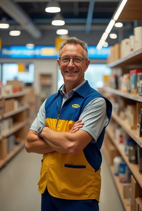 A realistic IKEA salesperson