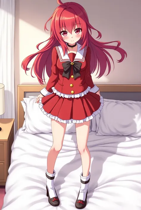 Hoshino Ruby stand on bed