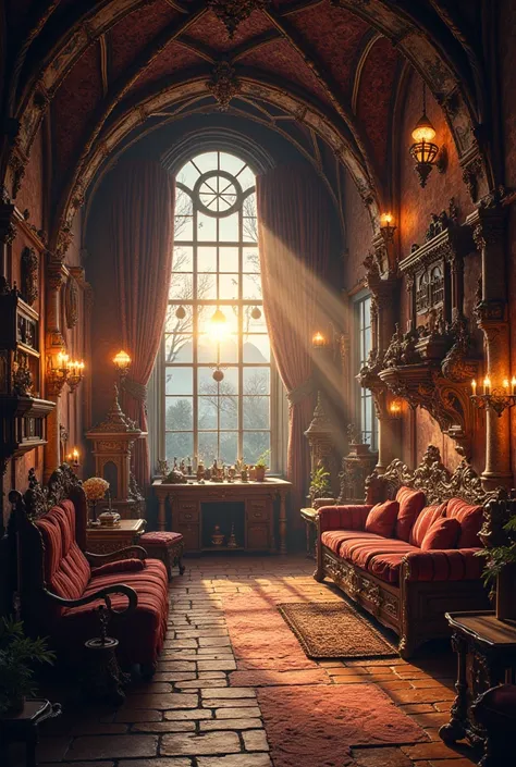 (   best quality  ,4K,8k,   high resolution,masterpiece:1.2), ( 空想的なスチームパンクのSteam engine車)(  fantasy, Balloon-shaped room  ,   HUGE, COMPLEX TYPE OF FANTASY STEAMPUNK CASTLE  、   Windows are bright  ,   Steam engine  ,  Timber, large amounts of metal, etc....