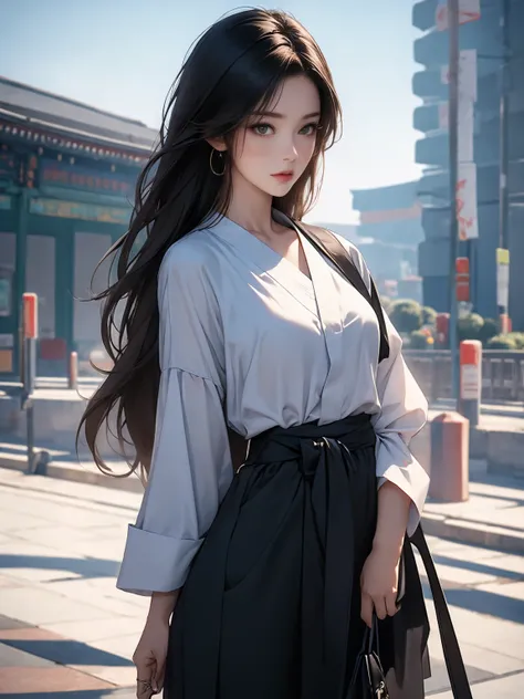 (photorealism:1.2), Korean women&#39;Thick legs, ２Securities company uniform 39;Business Uniforms、She sleeps with her mouth open and her legs spread, White underwear is visible.。sitting on a bus seat、Realistic knee-length black socks、Ultra-realistic black ...